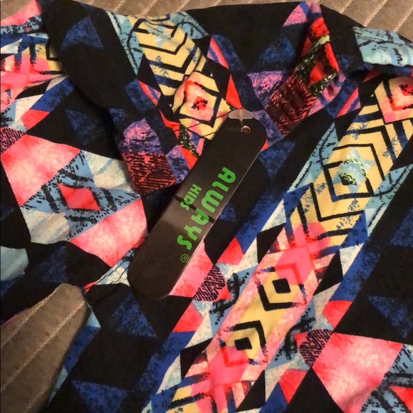 Girls Geometric Leggings - Picture 2 of 2